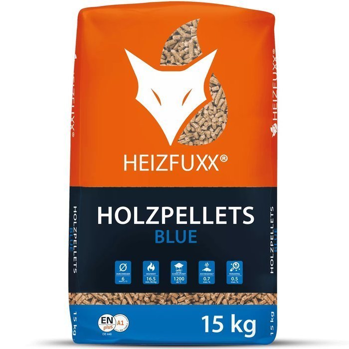 Granulés HEIZFUXX bleu EN+ A1 – Palette 65 sacs x 15kg – Image 2